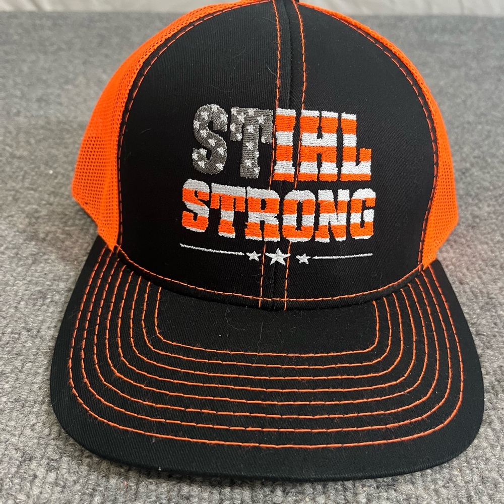 Stihl Chainsaw Stihl Strong Orange/ Black Baseball Cap New